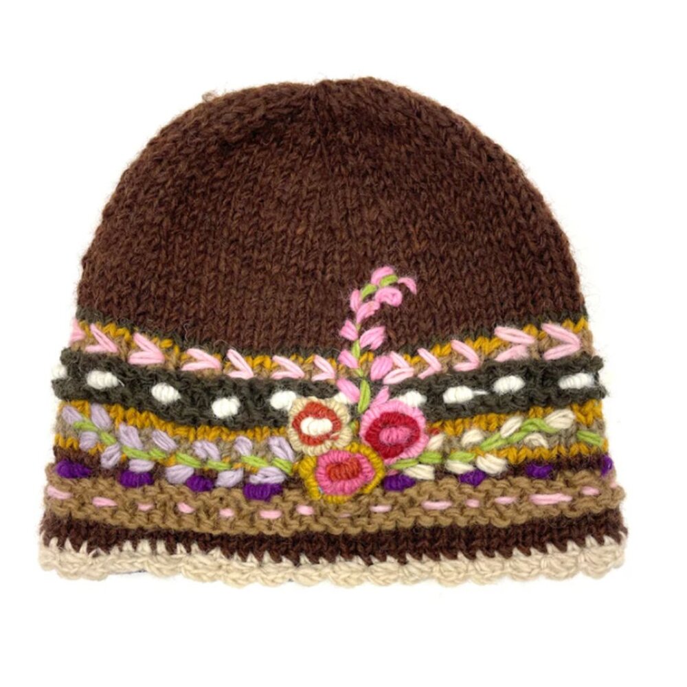 🌸🪶☮️Handcrafted Sadie Beanie – Made in Nepal